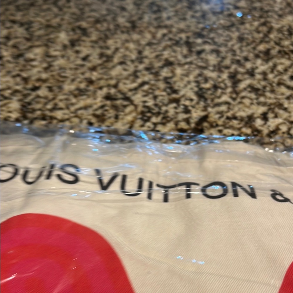 Louis Vuitton White and Pink Canvas Bag